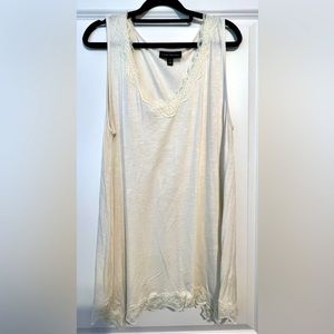 Cream colored swing tank top, Size 14/16
